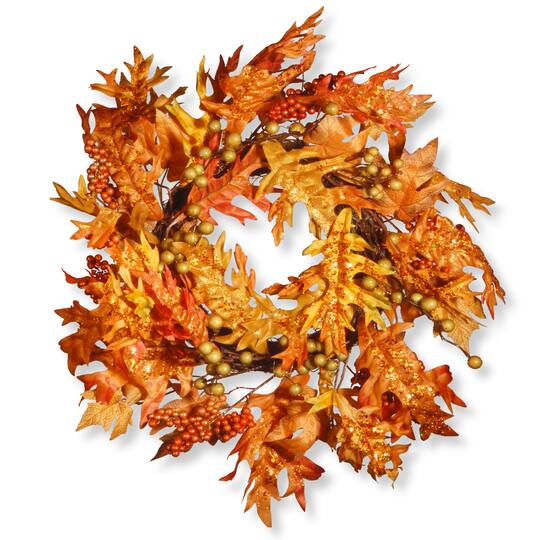 24" Maple Leaf and Berry Wreath